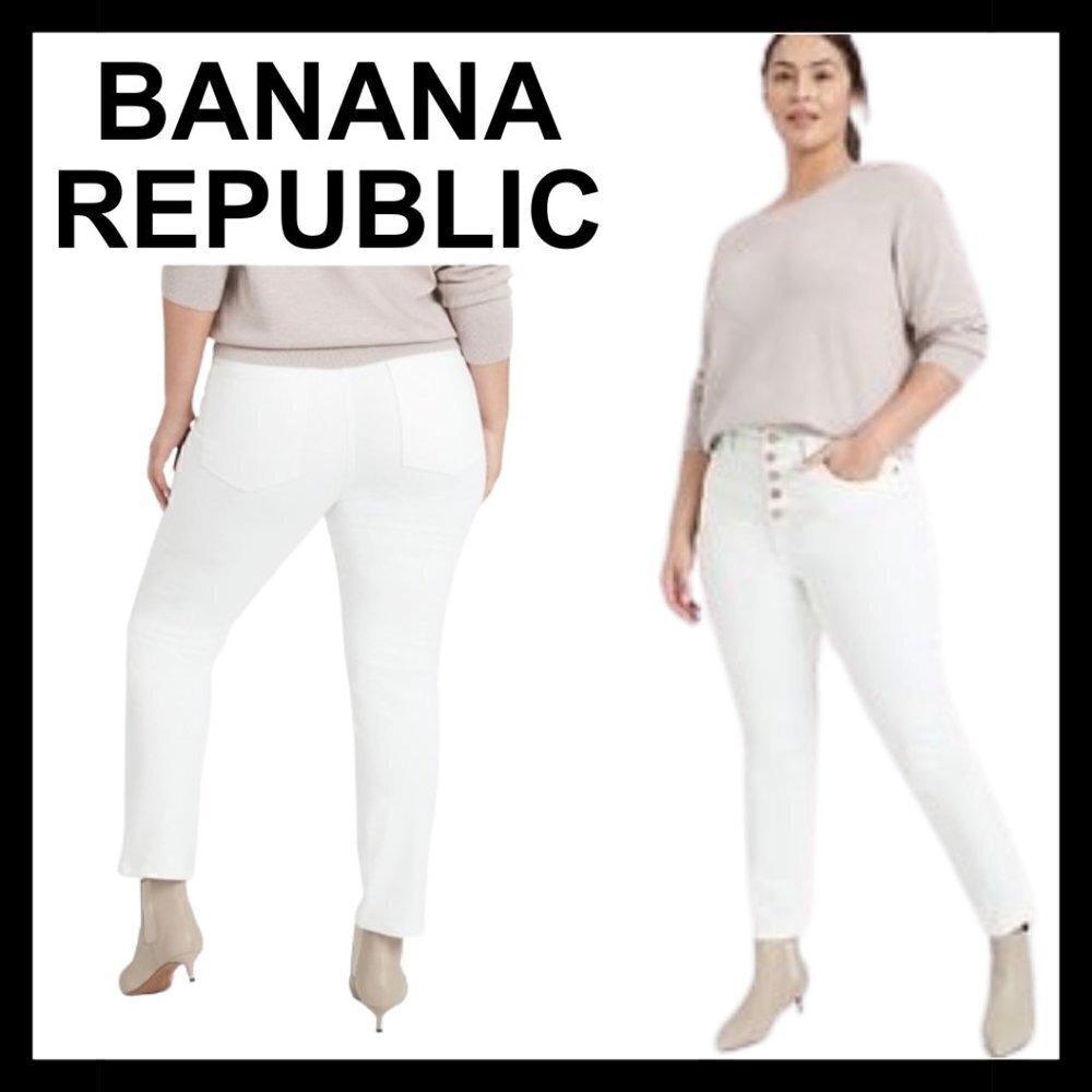 NWT BANANA REPUBLIC High rise slim ankle premium denim jeans **PLUS SIZE…